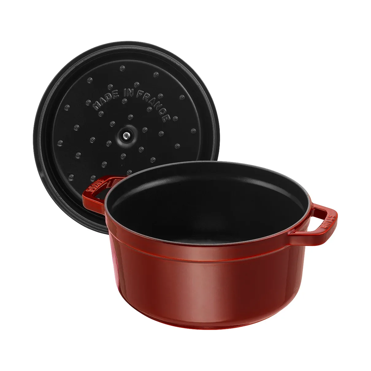 Staub La Cocotte στρογγυλή κατσαρόλα μαντεμένια 3,8 L, Γρεναδίνι κόκκινο STAUB