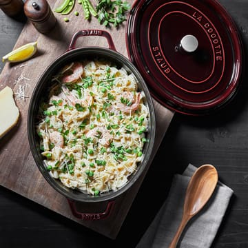 Staub La Cocotte οβάλ κατσαρόλα μαντεμένια 4,2 L - Γρεναδίνι κόκκινο - STAUB