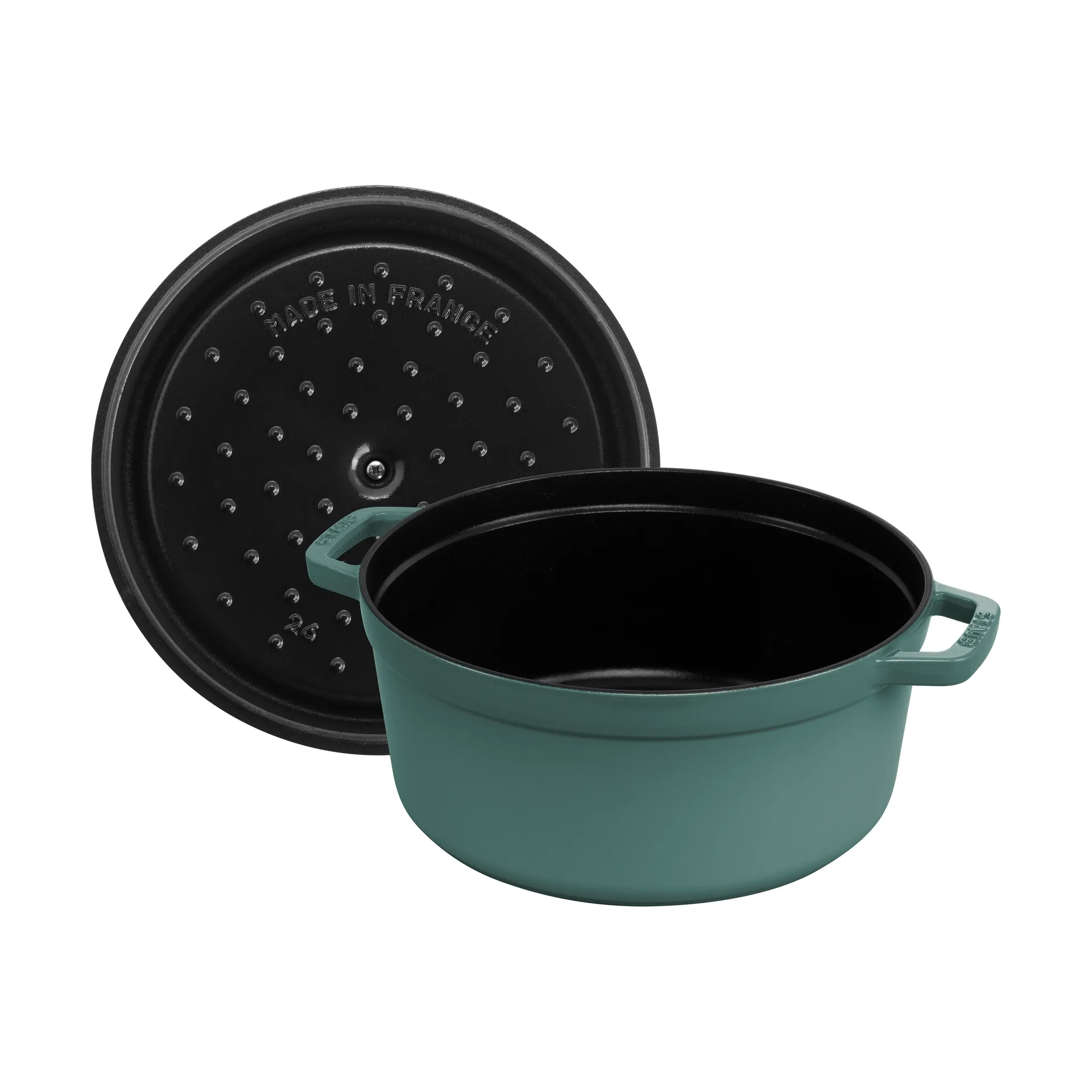 Staub La Cocotte στρογγυλή κατσαρόλα μαντεμένια 5,2 L, Ξύλο ευκαλύπτου STAUB