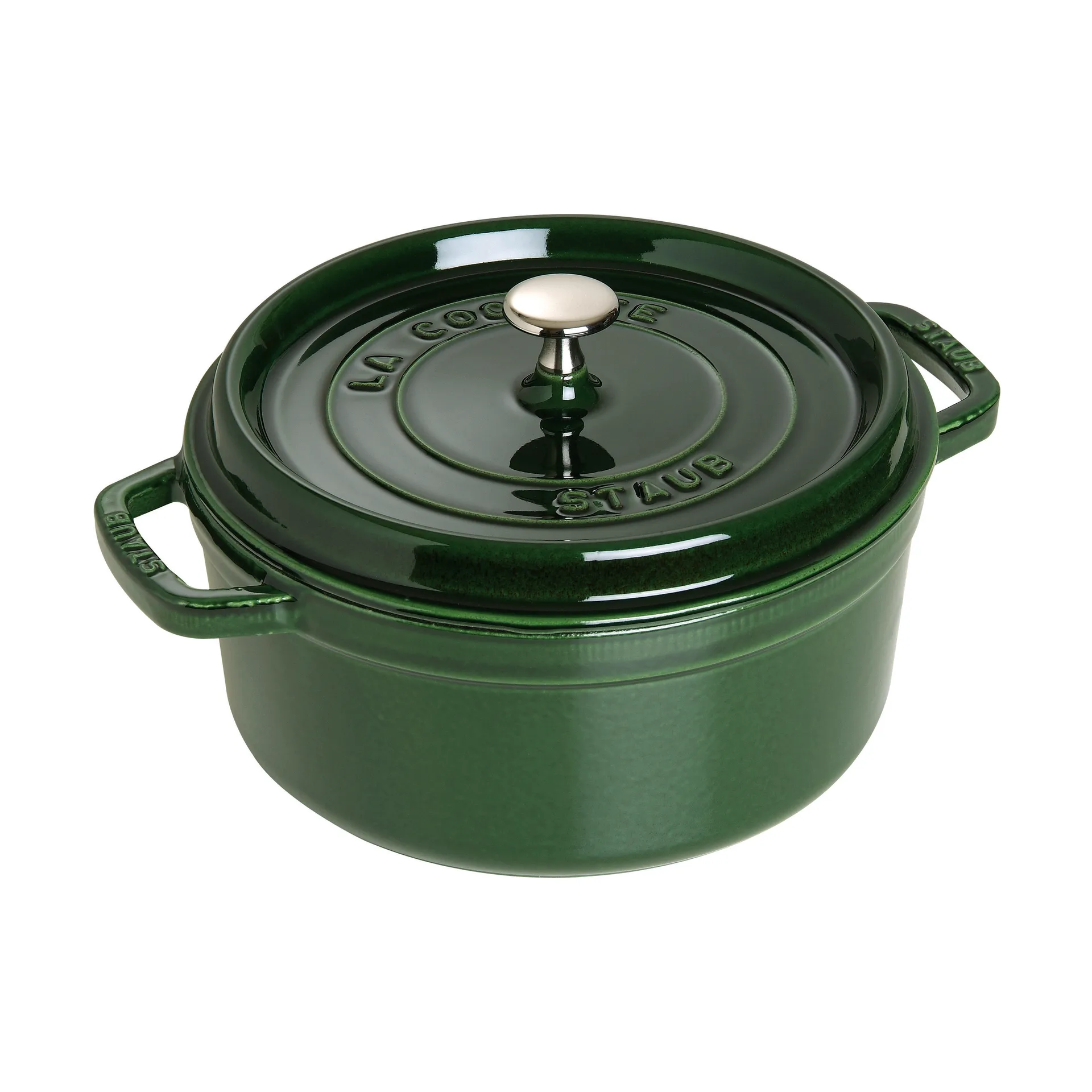 Staub La Cocotte στρογγυλή κατσαρόλα μαντεμένια 5,2 L, Πράσινο βασιλικόυ STAUB