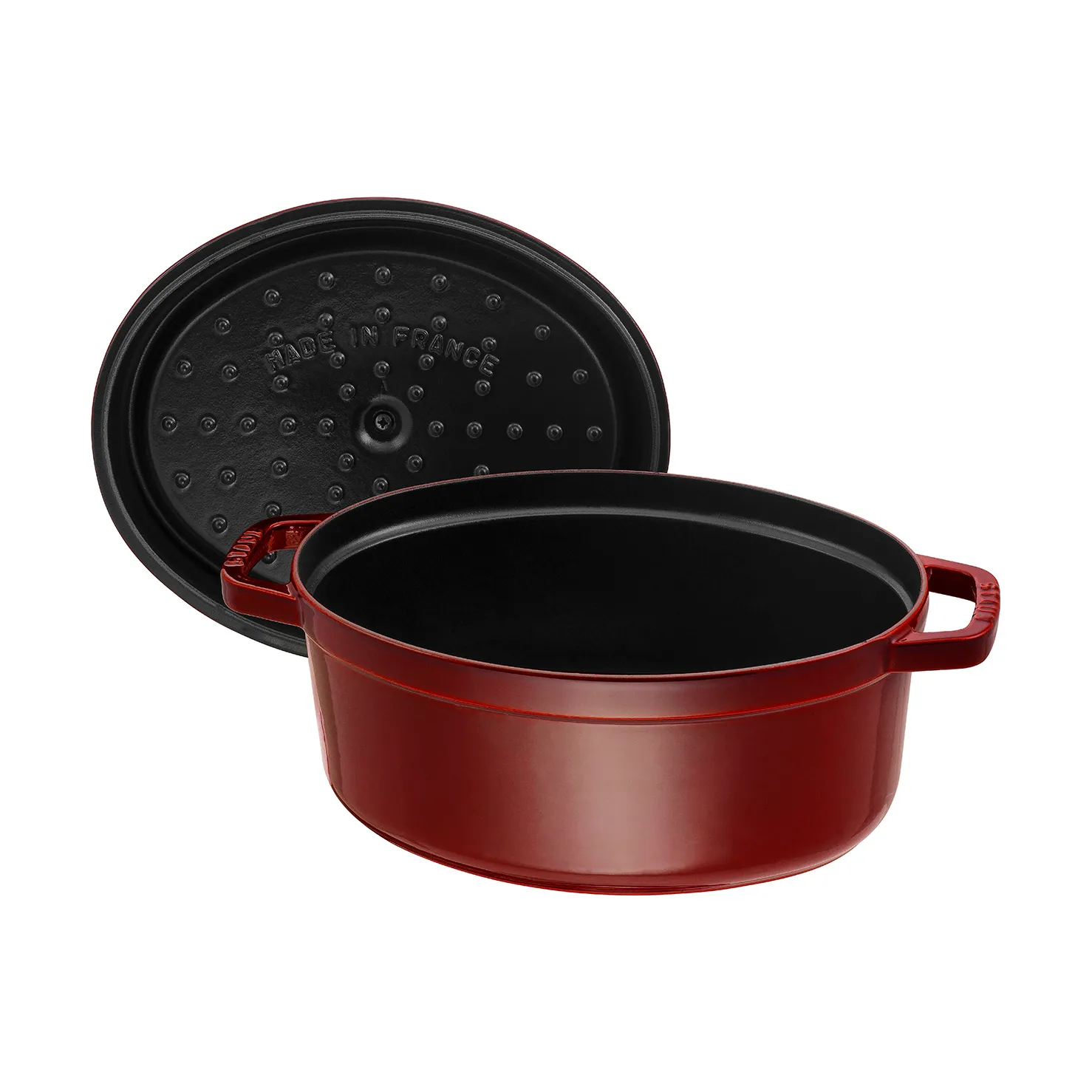 Staub La Cocotte οβάλ κατσαρόλα μαντεμένια 5,5 L, Γρεναδίνι κόκκινο STAUB