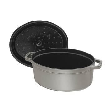 Staub La Cocotte οβάλ κατσαρόλα μαντεμένια 5,5 L - Γραφίτης γκρι - STAUB