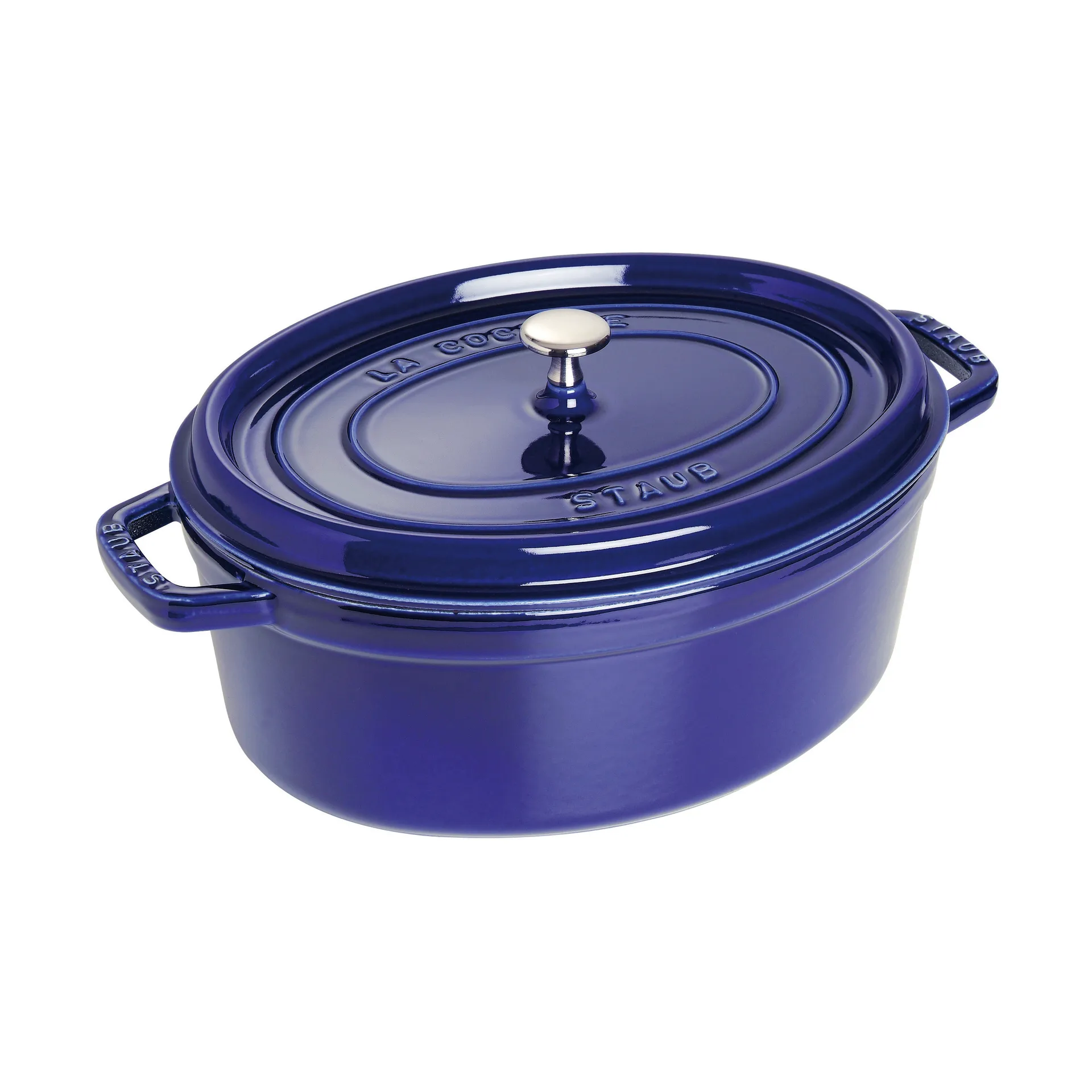 Staub La Cocotte οβάλ κατσαρόλα μαντεμένια 5,5 L, Σκούρο μπλε STAUB