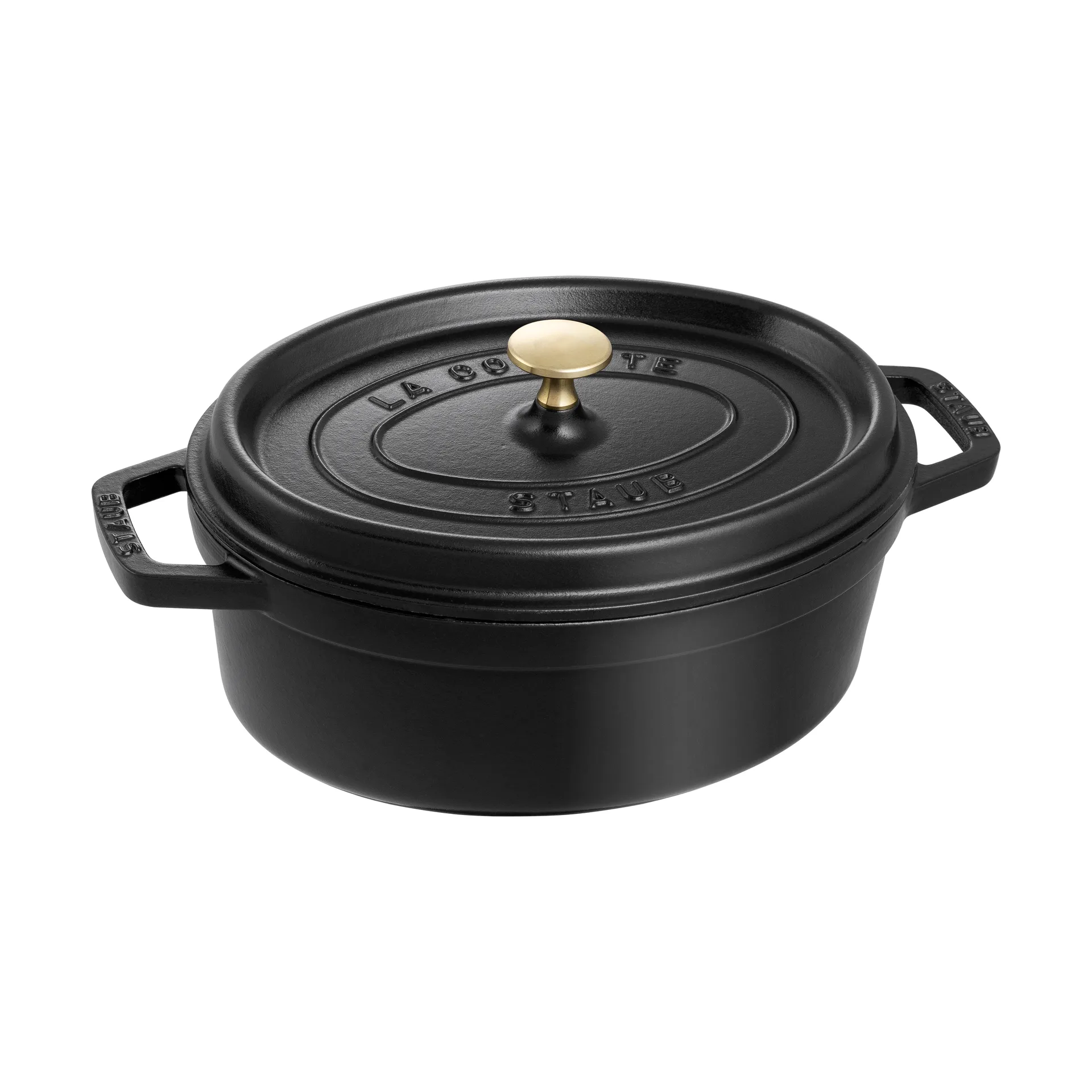 Staub La Cocotte οβάλ κατσαρόλα μαντεμένια 5,5 L, Μάυρο STAUB