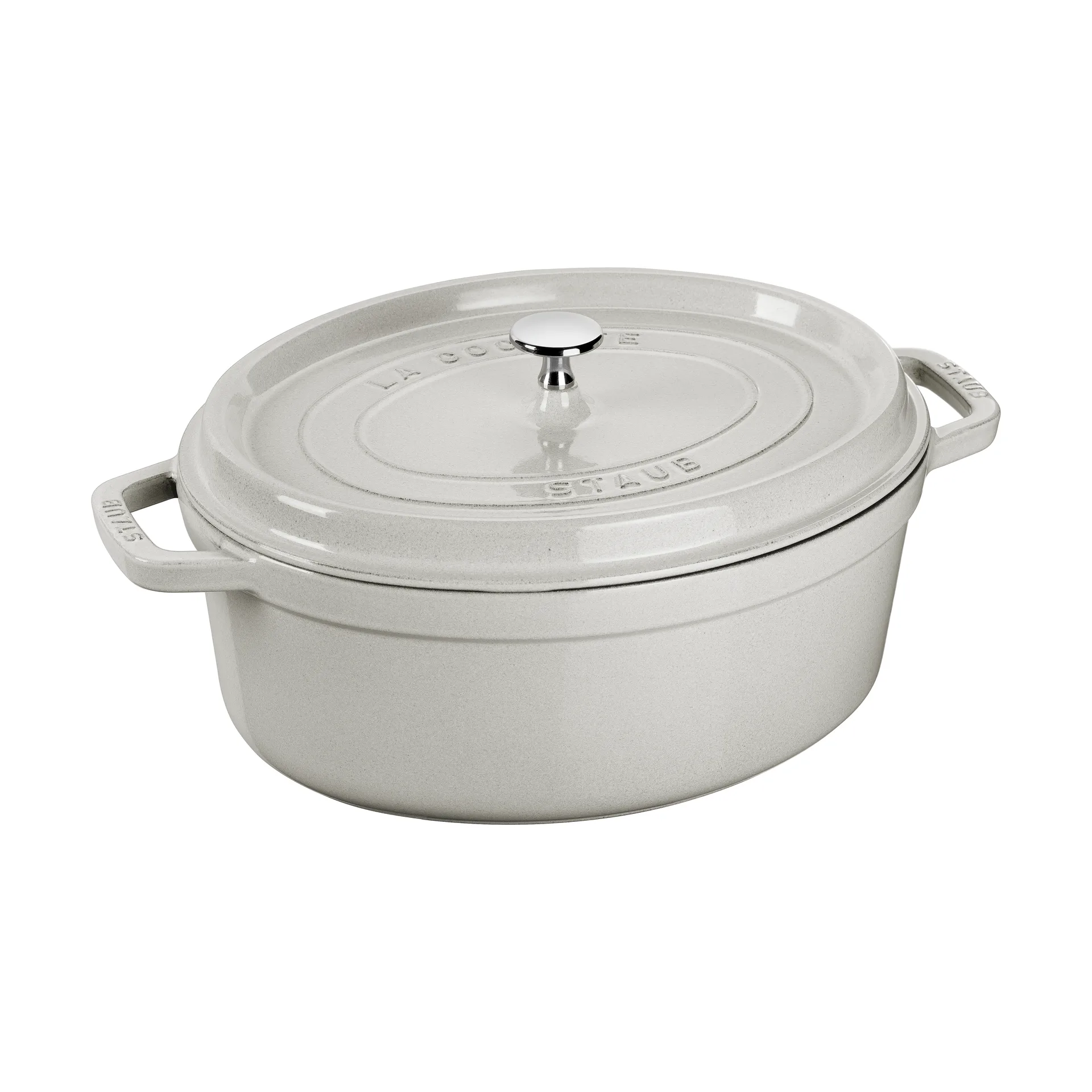 Staub La Cocotte οβάλ κατσαρόλα μαντεμένια 6,7 L, White truffle STAUB