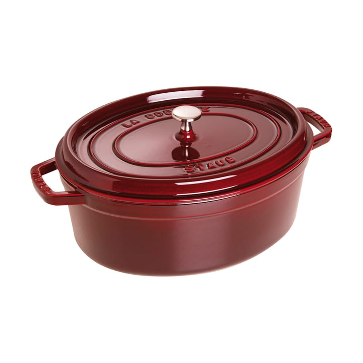 Staub La Cocotte οβάλ κατσαρόλα μαντεμένια 6,7 L - Γρεναδίνι κόκκινο - STAUB