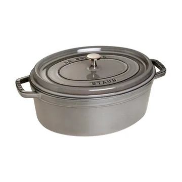 Staub La Cocotte οβάλ κατσαρόλα μαντεμένια 6,7 L - Γραφίτης γκρι - STAUB