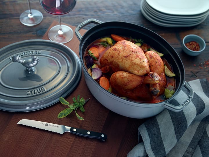 Staub La Cocotte οβάλ κατσαρόλα μαντεμένια 8 L, Γραφίτης γκρι STAUB