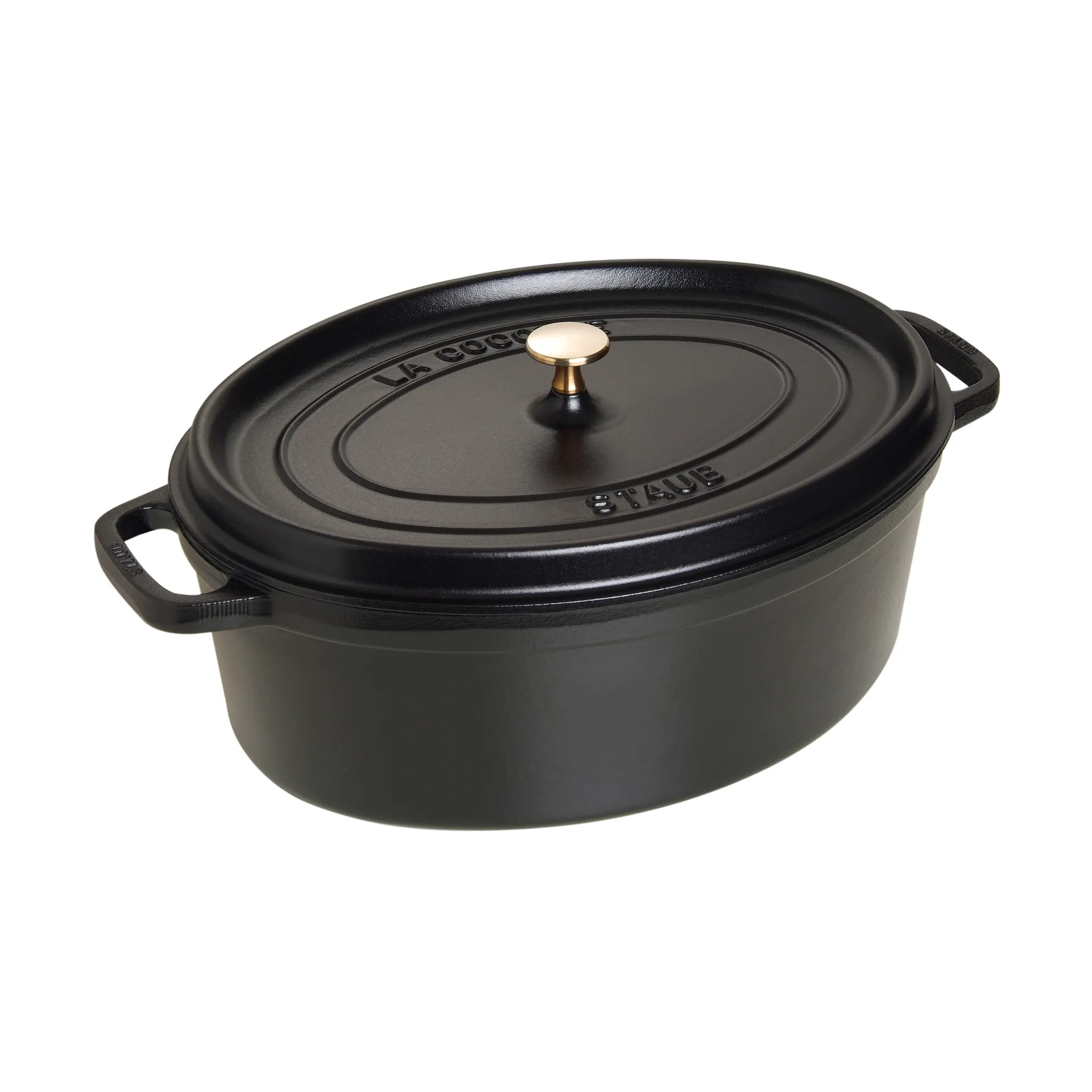 Staub La Cocotte οβάλ κατσαρόλα μαντεμένια 8 L, Μάυρο STAUB