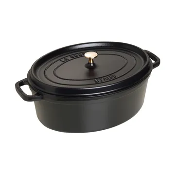 Staub La Cocotte οβάλ κατσαρόλα μαντεμένια 8 L - Μάυρο - STAUB