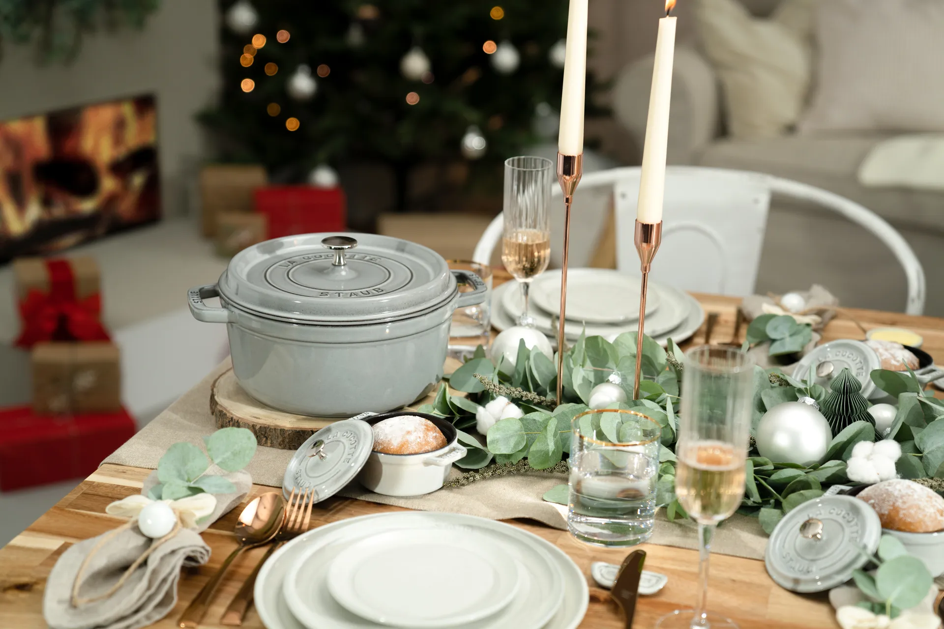 Staub La Cocotte στρογγυλή κατσαρόλα μαντεμένια 8,4 L, Γραφίτης γκρι STAUB