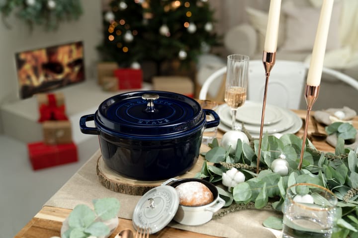 Staub La Cocotte στρογγυλή κατσαρόλα μαντεμένια 8,4 L, Σκούρο μπλε STAUB