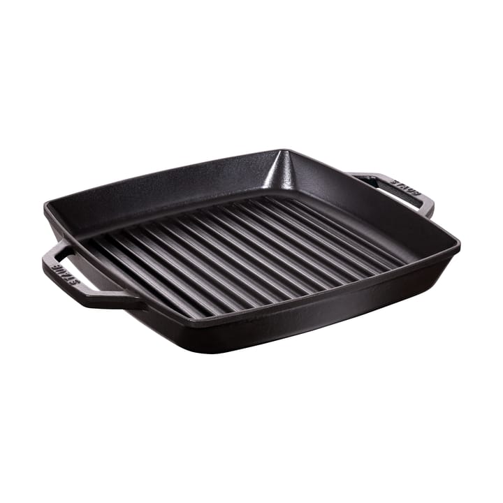 Staub Pure τηγάνι γκριλ χυτοσίδηρο τετράγωνο μαύρο - 28 εκ. - STAUB