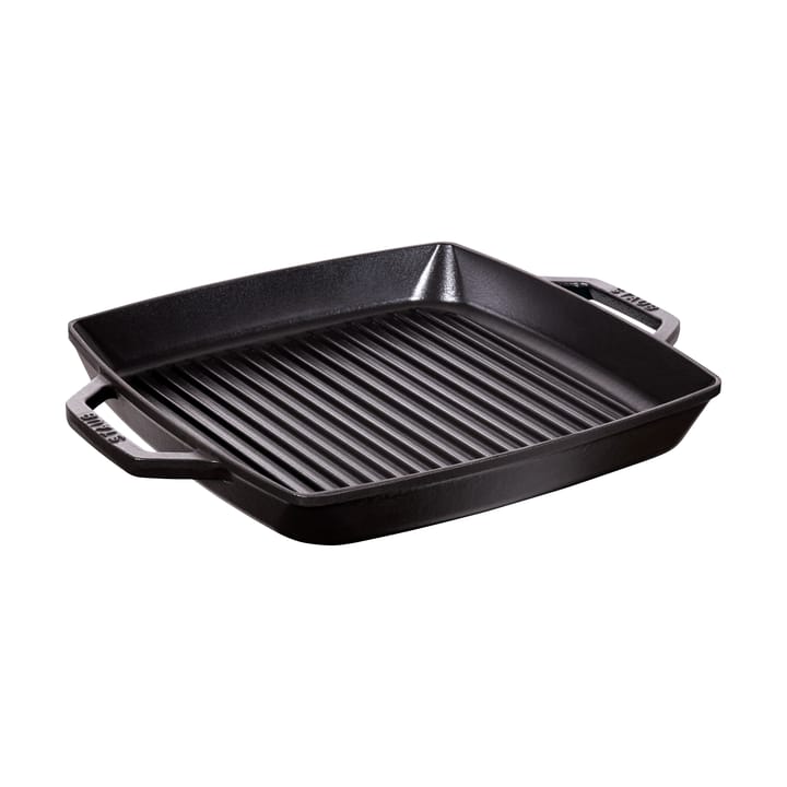 Staub Pure τηγάνι γκριλ χυτοσίδηρο τετράγωνο μαύρο - 33 εκ. - STAUB