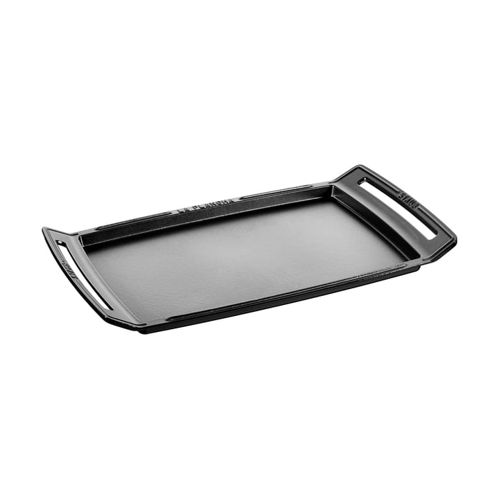 Staub Teppanyaki πλάκα με λαβές 38x25 εκ. - Μάυρο - STAUB