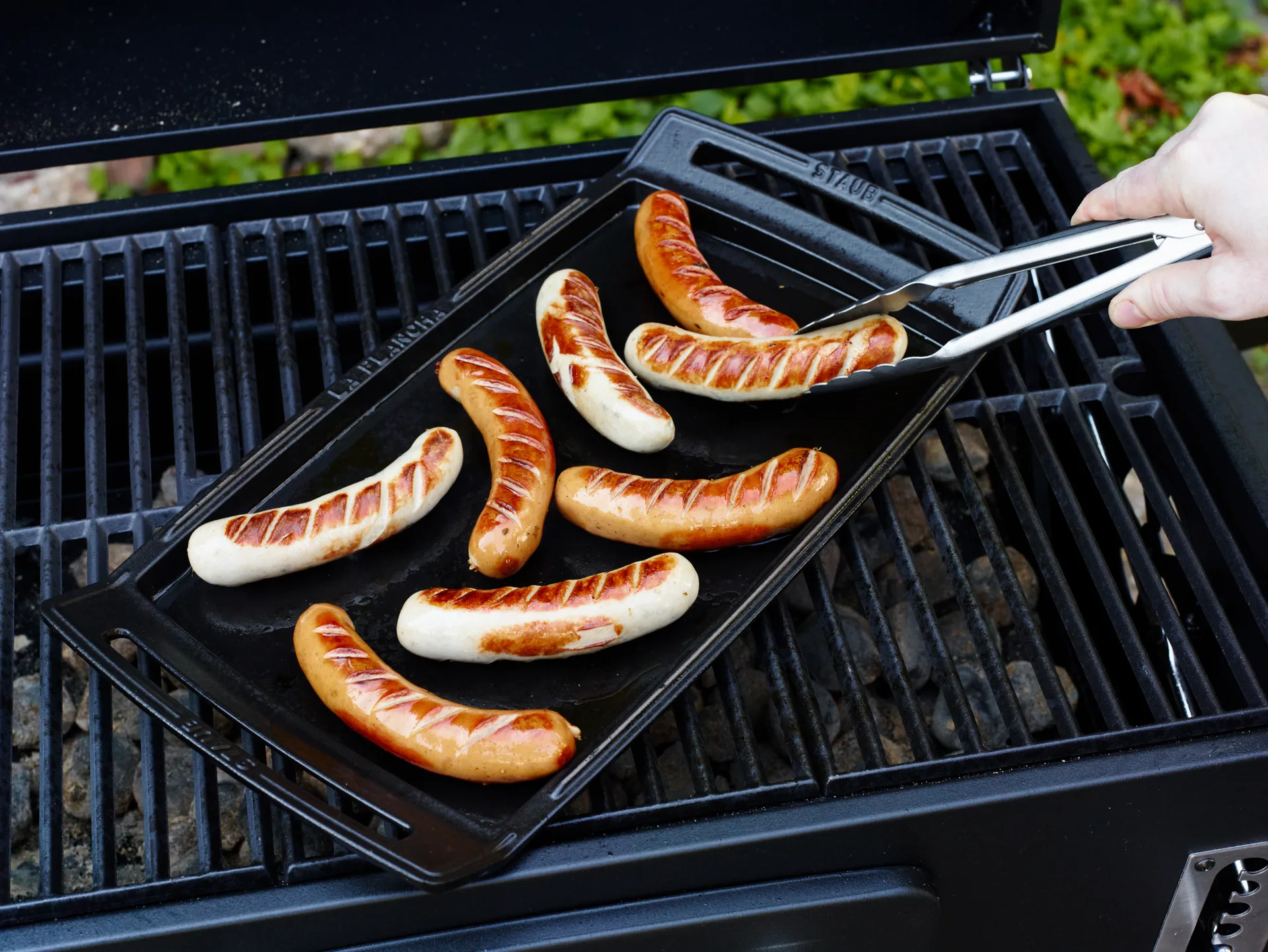 Staub Teppanyaki πλάκα με λαβές 38x25 εκ., Μάυρο STAUB