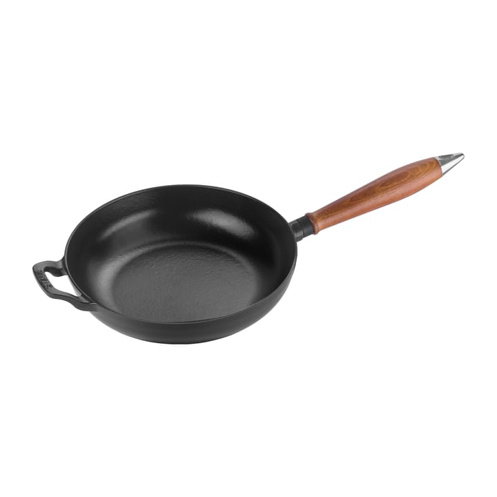 Vintage frying pan with ξύλινο handle Ø 24 cm, Μαύρο STAUB