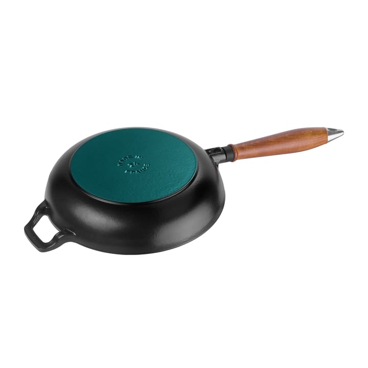 Vintage frying pan with ξύλινο handle Ø 24 cm, Μαύρο STAUB