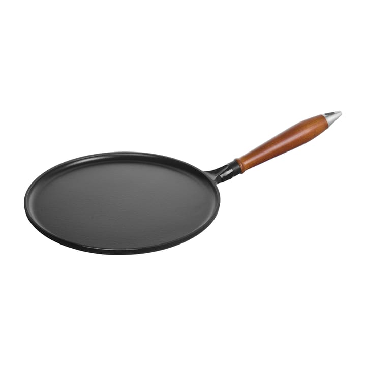Vintage pancake pan with ξύλινο handle Ø 28 cm - Μαύρο - STAUB