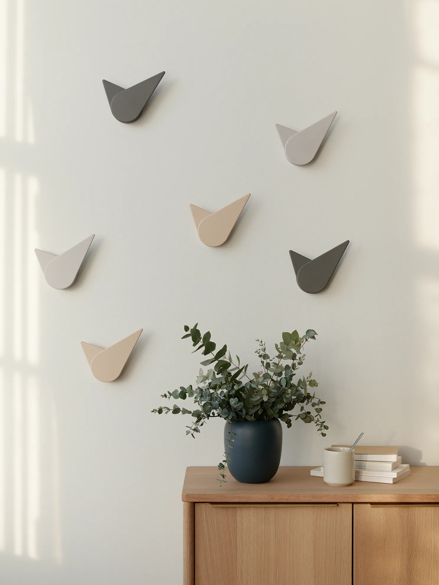 Birdie ρολόι τοίχου 19.5 cm, Σκούρο γκρι Stelton