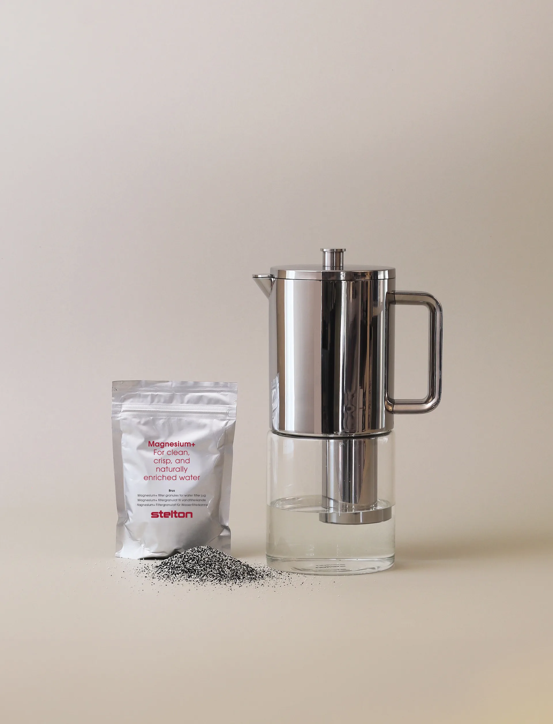 Κόκκοι φίλτρου Brus Magnesium+ κόκκοι φίλτρου για φίλτρο νερού, Black, white, 3-pack Stelton