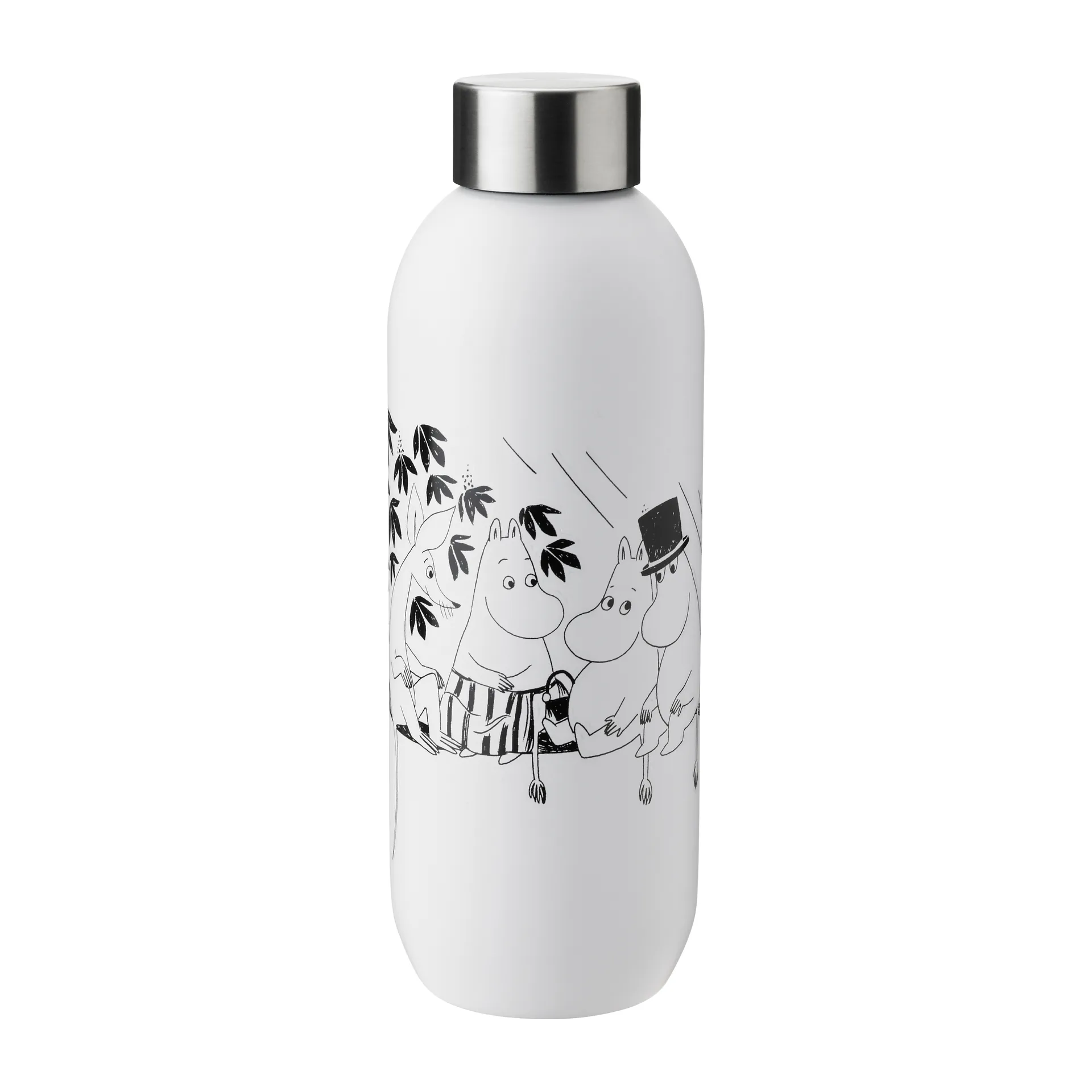 Keep Cool Mumin μπουκάλι 0,75 l, Απαλό λευκό-μαύρο Stelton