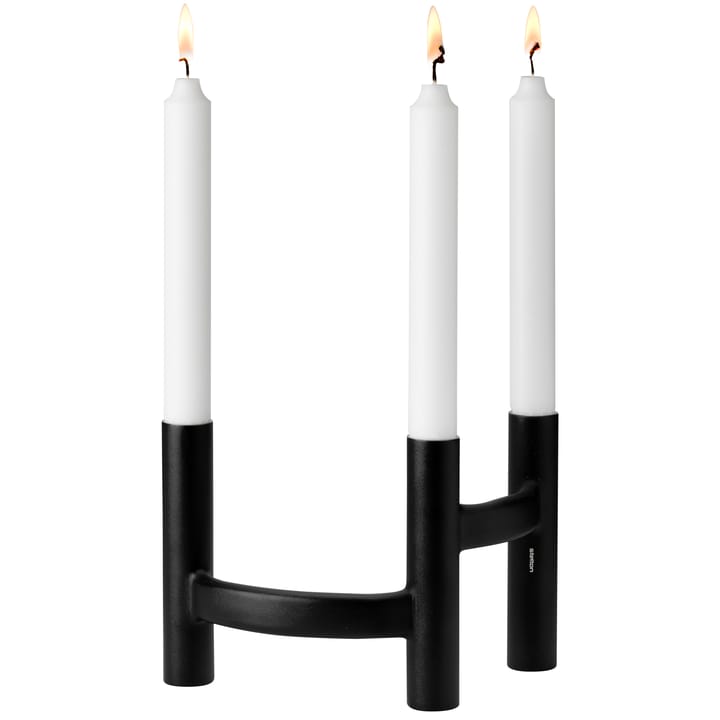 Ora κηροπήγιο με τρεις βραχίονες, μαύρο Stelton
