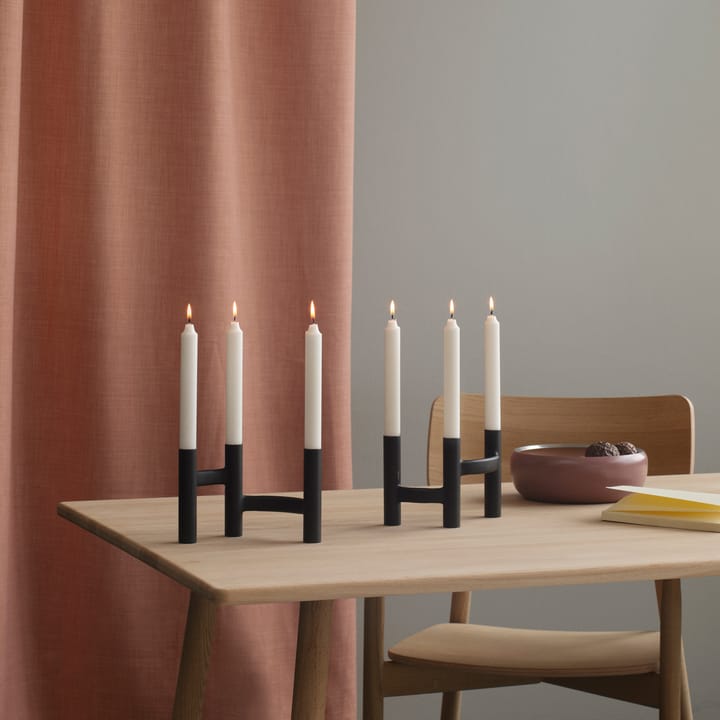 Ora κηροπήγιο με τρεις βραχίονες, μαύρο Stelton