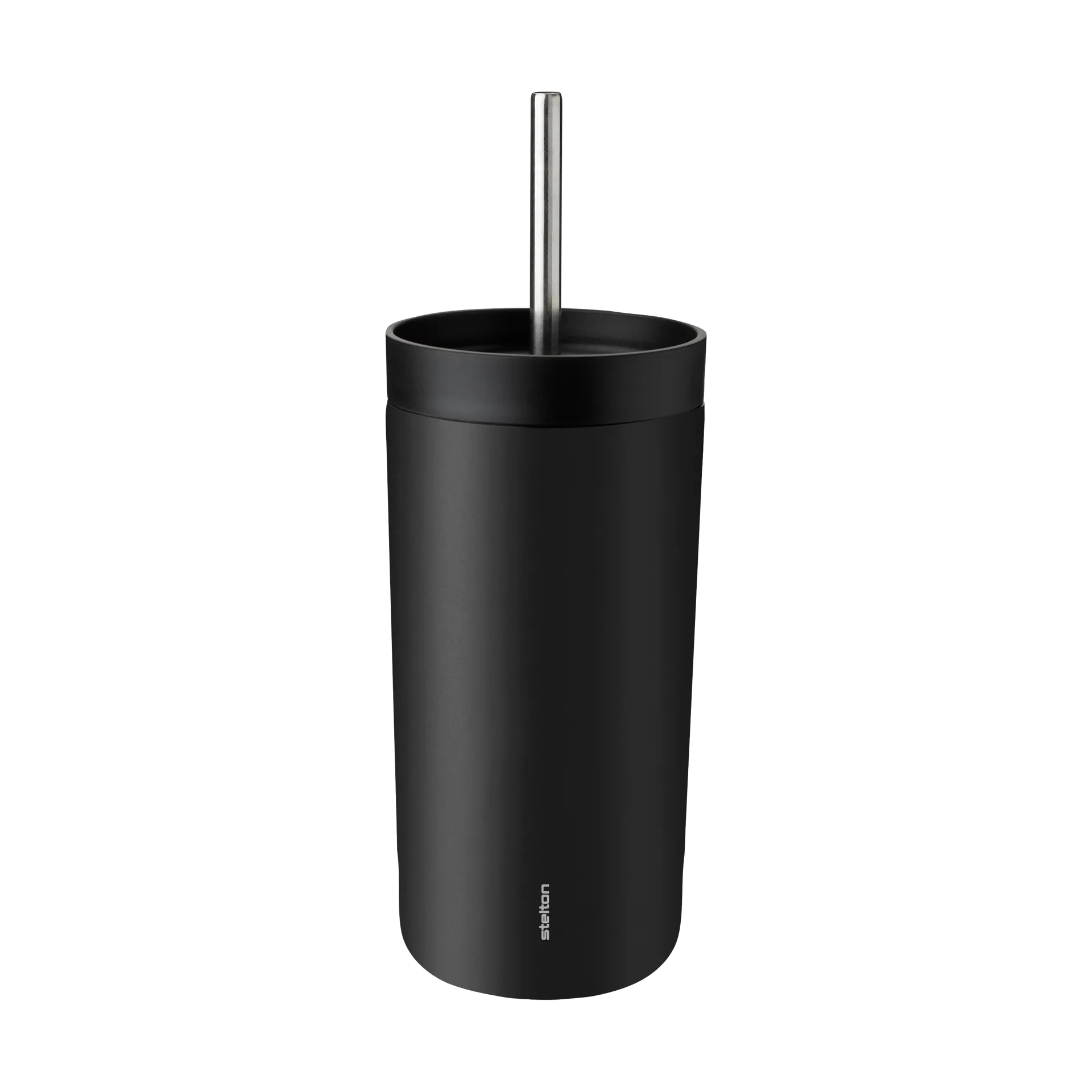 To Go Sip θερμός με καλαμάκι 0,4 L, Soft black Stelton
