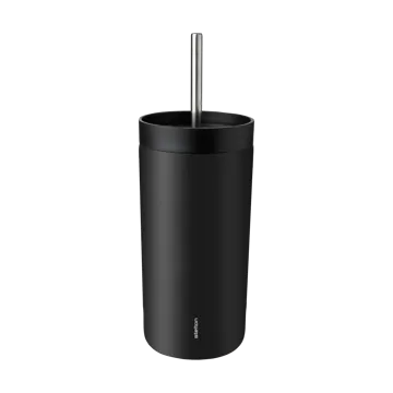 To Go Sip θερμός με καλαμάκι 0,4 L - Soft black - Stelton