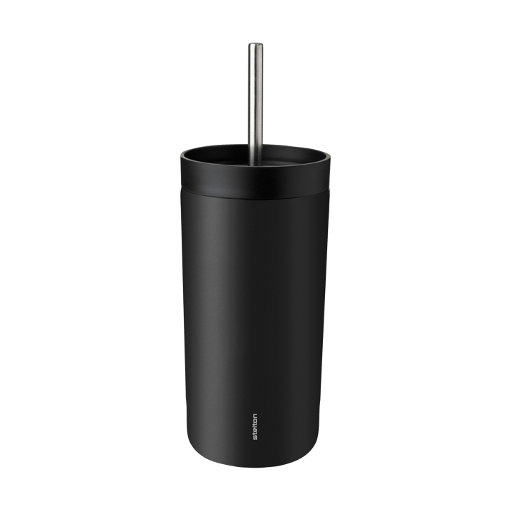 To Go Sip θερμός με καλαμάκι 0,4 L - Soft black - Stelton