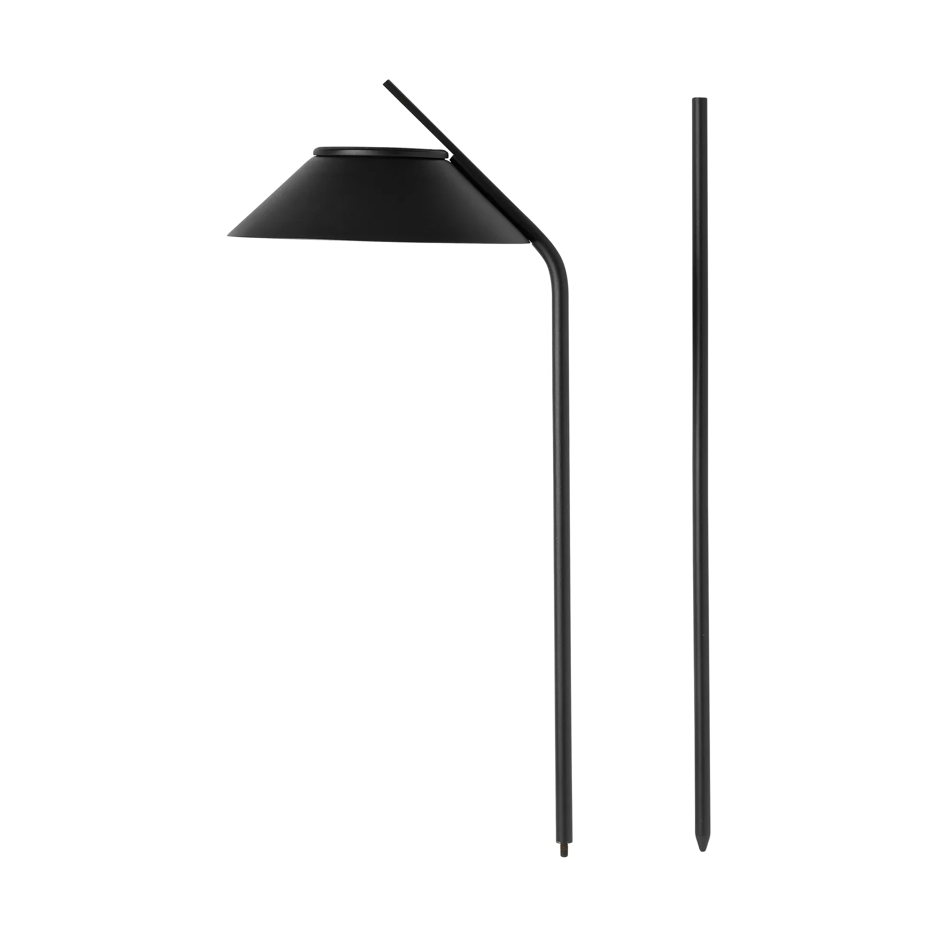 Vinkel ηλιακό φωτιστικό κολόνας με βάση, Black Stelton