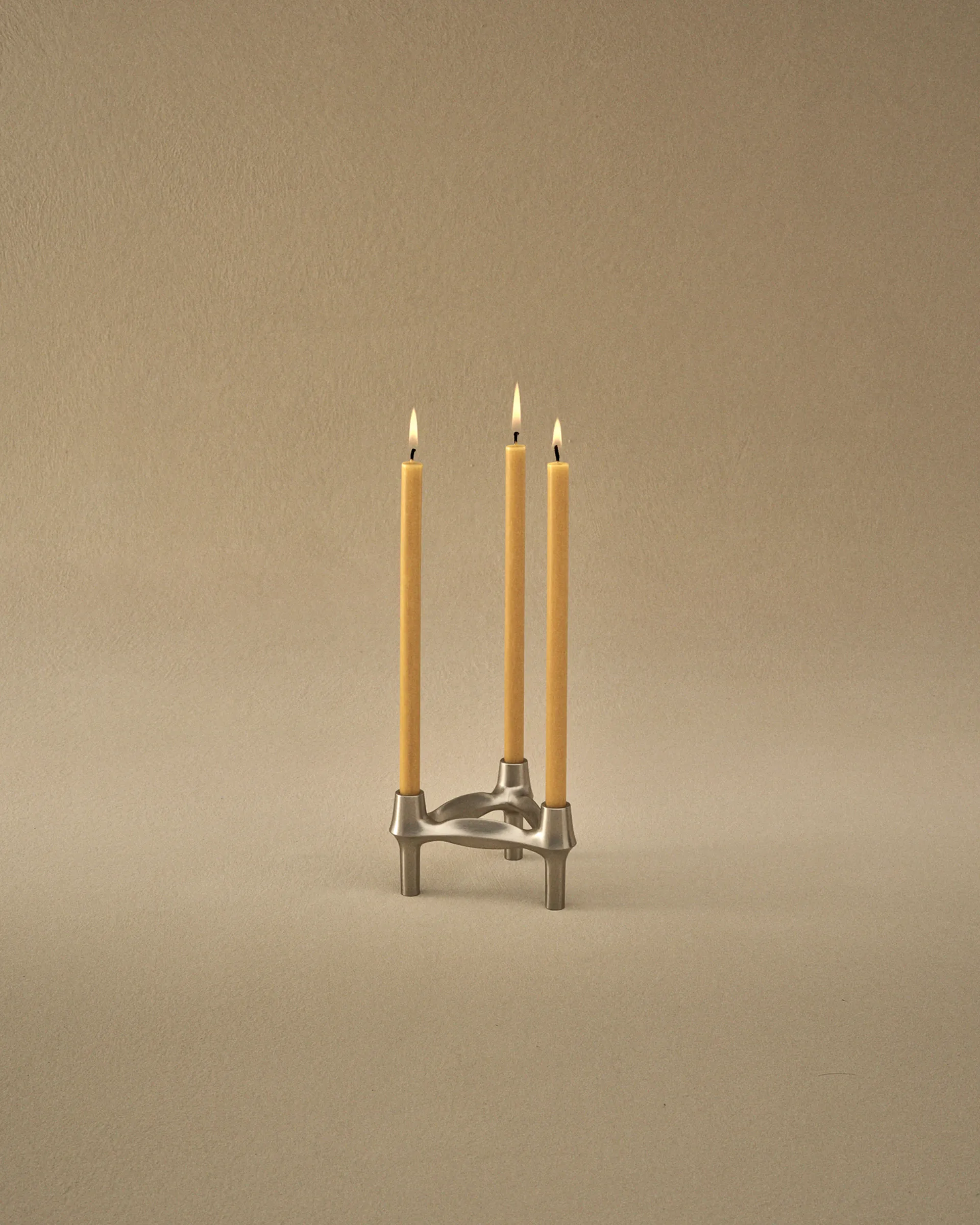 Κηροπήγιο STOFF ΒΜF, Βουρτσισμένο χρώμιο STOFF Nagel