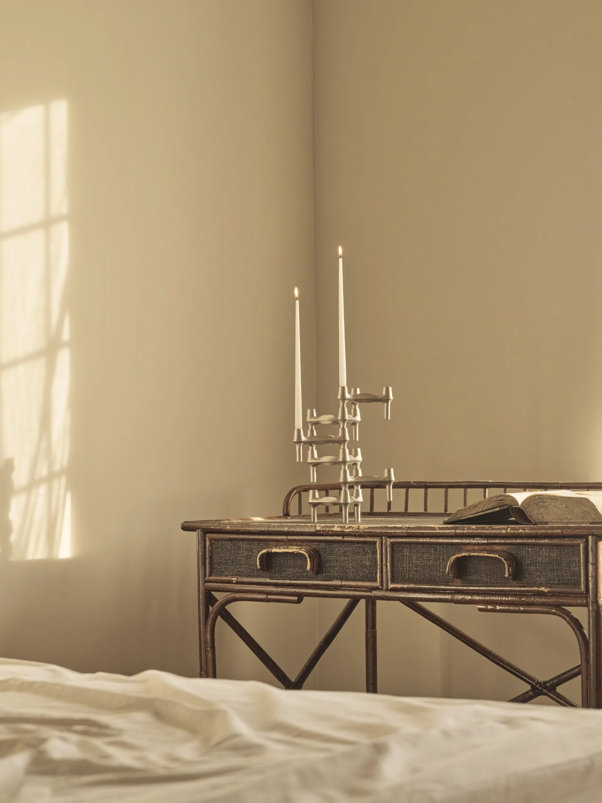 Κηροπήγιο STOFF ΒΜF, Βουρτσισμένο χρώμιο STOFF Nagel