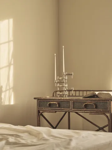 Κηροπήγιο STOFF ΒΜF - Βουρτσισμένο χρώμιο - STOFF Nagel