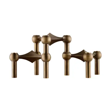 STOFF Nagel βάση κεριού συσκευασία 3 τεμαχίων - Bronzed brass - STOFF Nagel