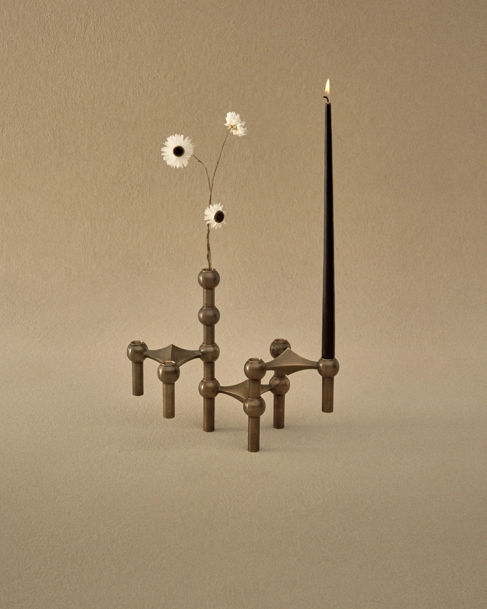 STOFF Nagel βάση κεριού συσκευασία 3 τεμαχίων, Bronzed brass STOFF Nagel