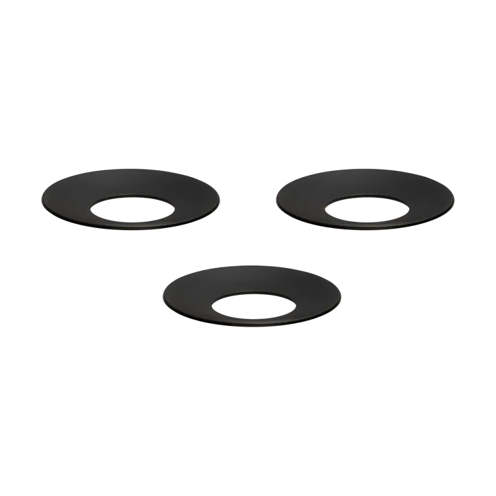 STOFF Nagel Δαχτυλίδι κηροπήγιου, σετ 3 τεμαχίων - Μάυρο - STOFF Nagel