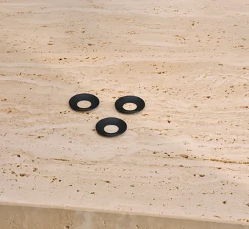 STOFF Nagel Δαχτυλίδι κηροπήγιου, σετ 3 τεμαχίων - Μάυρο - STOFF Nagel