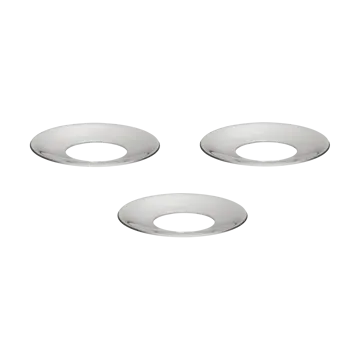 STOFF Nagel Δαχτυλίδι κηροπήγιου, σετ 3 τεμαχίων - Χρώμιο - STOFF Nagel