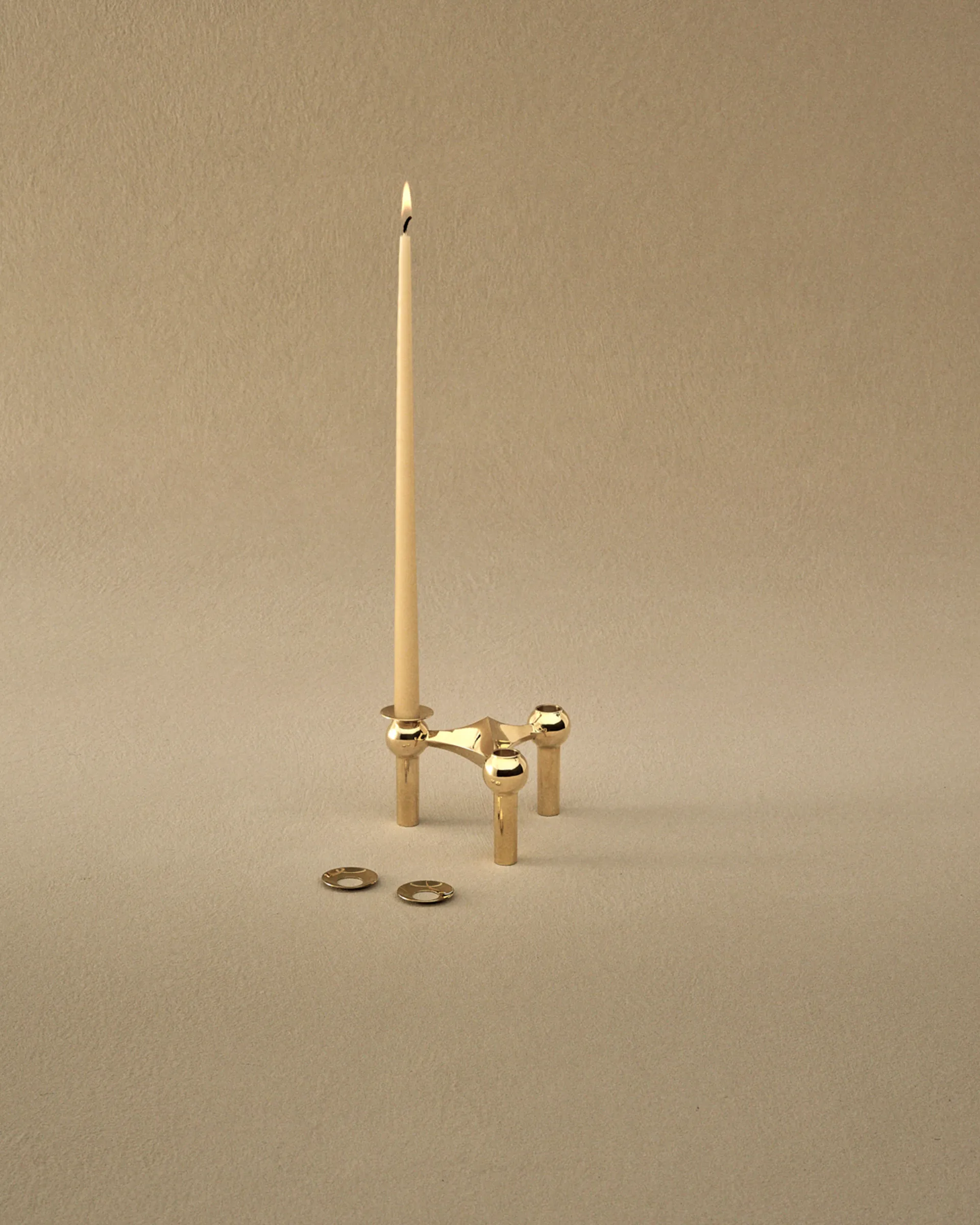 STOFF Nagel Δαχτυλίδι κηροπήγιου, σετ 3 τεμαχίων, Μασίφ ορείχαλκος STOFF Nagel