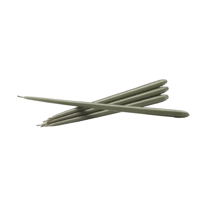 STOFF Nagel αντίκα κεριά από ester & erik large 6-pack - Σκονισμένο πράσινο - STOFF Nagel