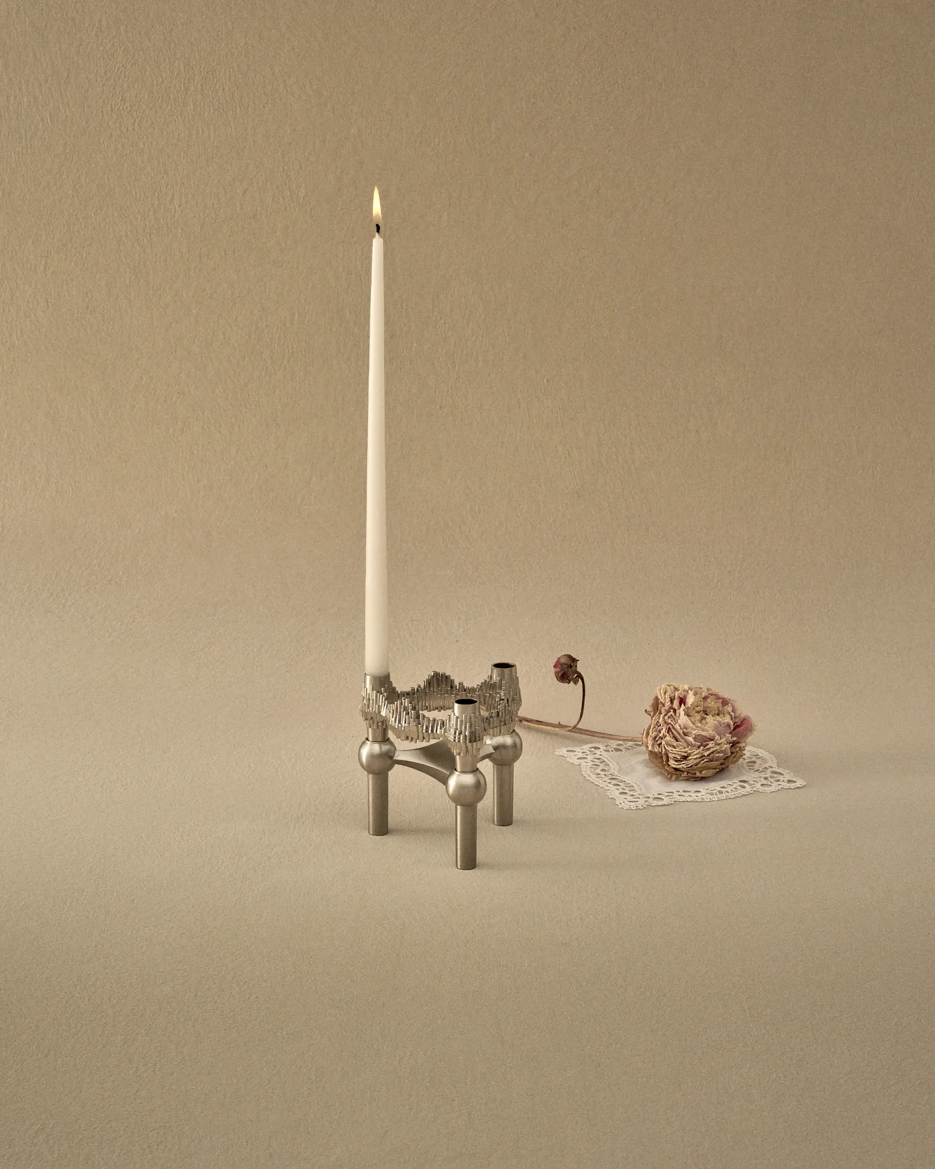 STOFF Nagel Quist κηροπήγιο, Βουρτσισμένο χρώμιο STOFF Nagel