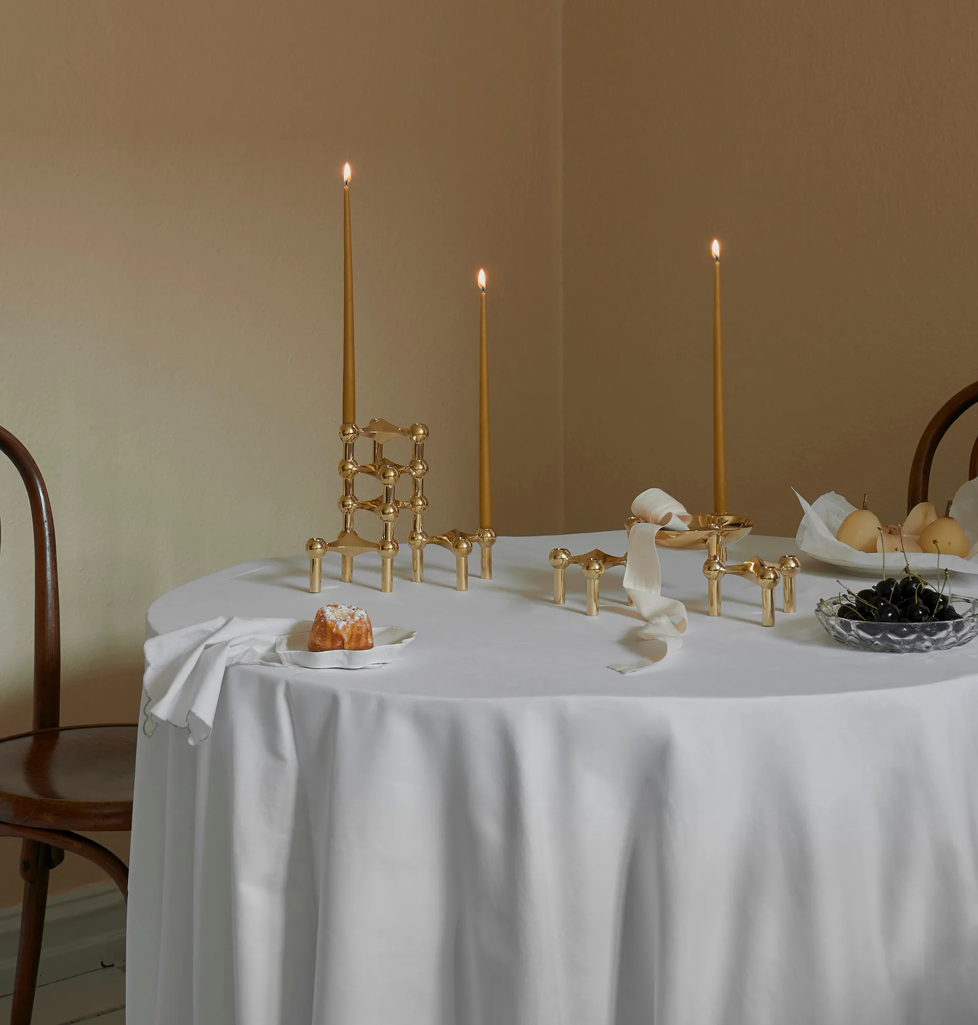 STOFF αντίκα κεριά από ester & erik large 6-pack, Mustard STOFF