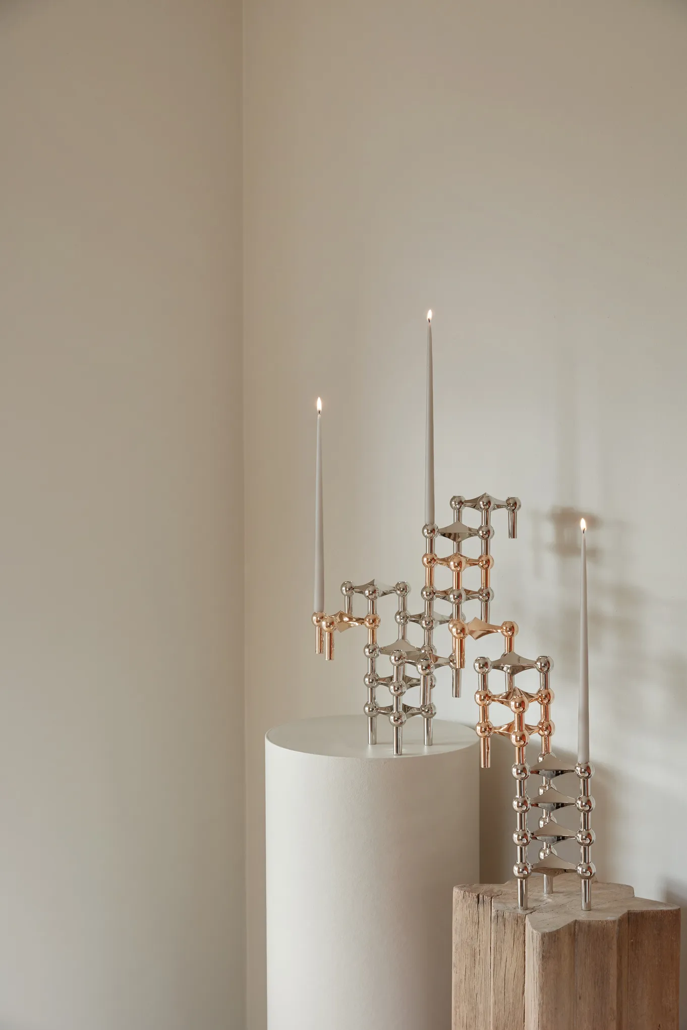 STOFF αντίκα κεριά από ester & erik large 6-pack, άμμος STOFF