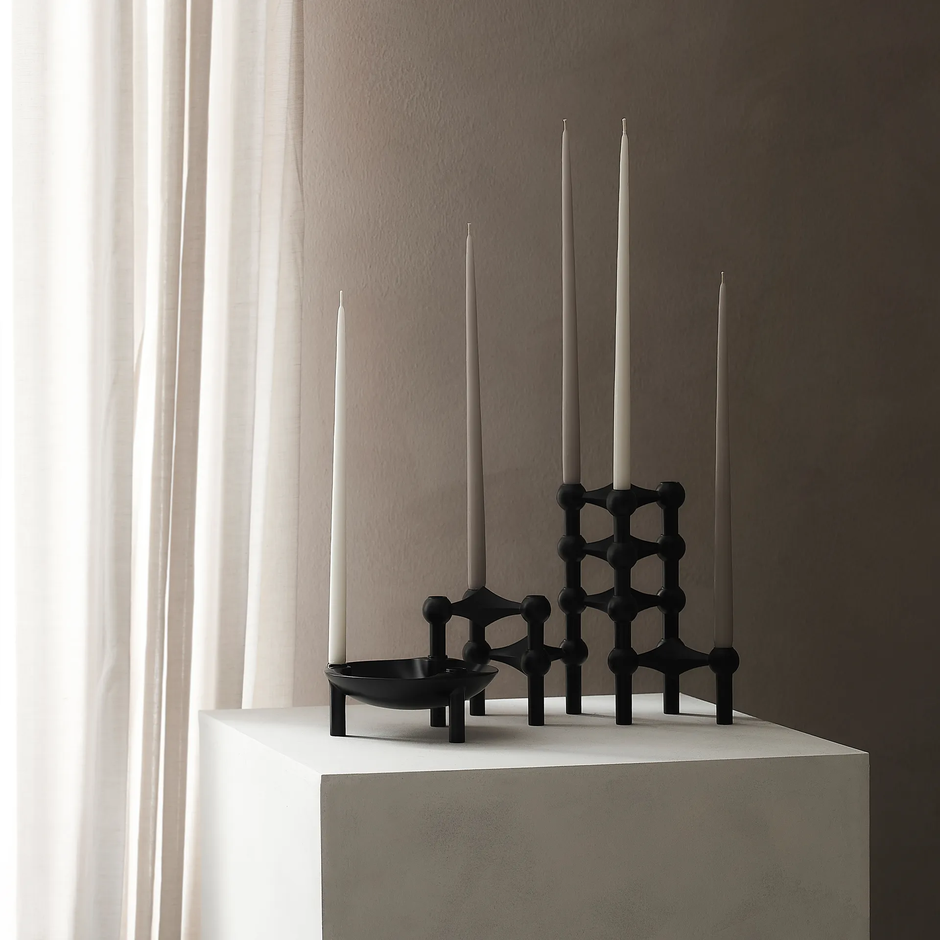 STOFF αντίκα κεριά από ester & erik large 6-pack, Θερμό γκρι STOFF