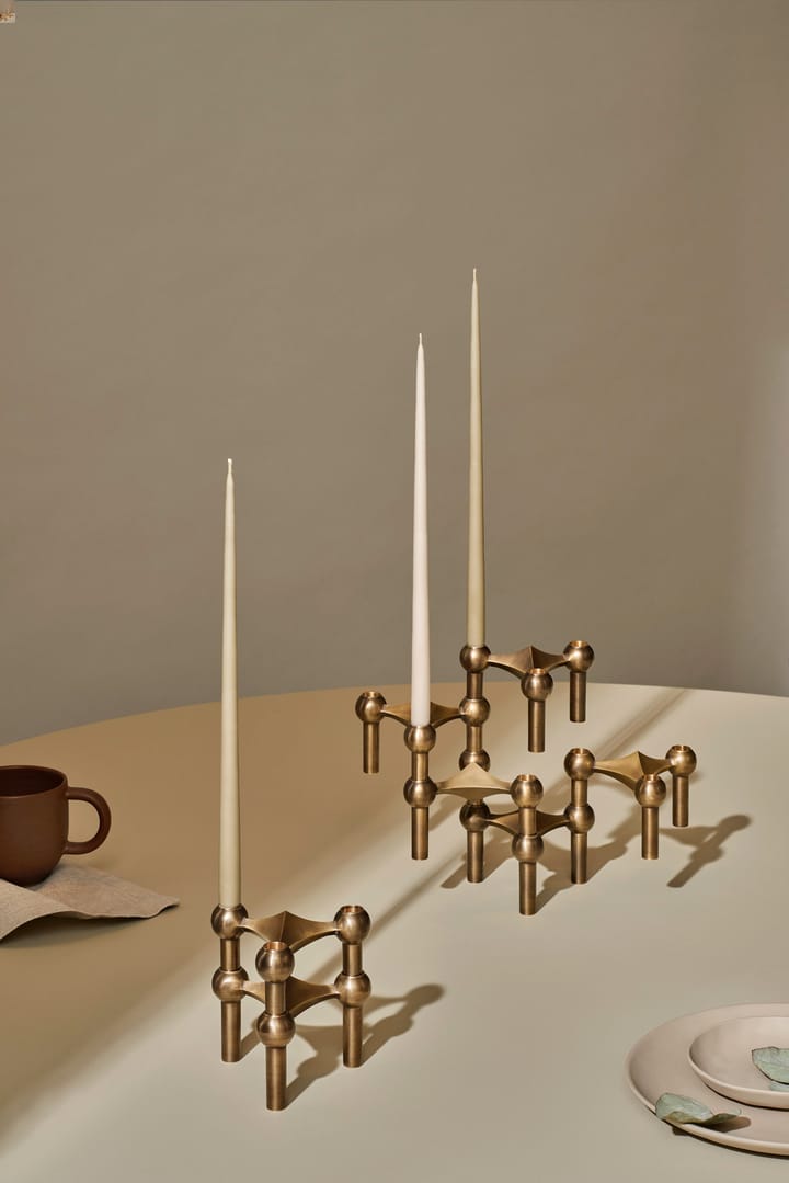 STOFF Nagel βάση κεριού συσκευασία 3 τεμαχίων, Bronzed brass STOFF