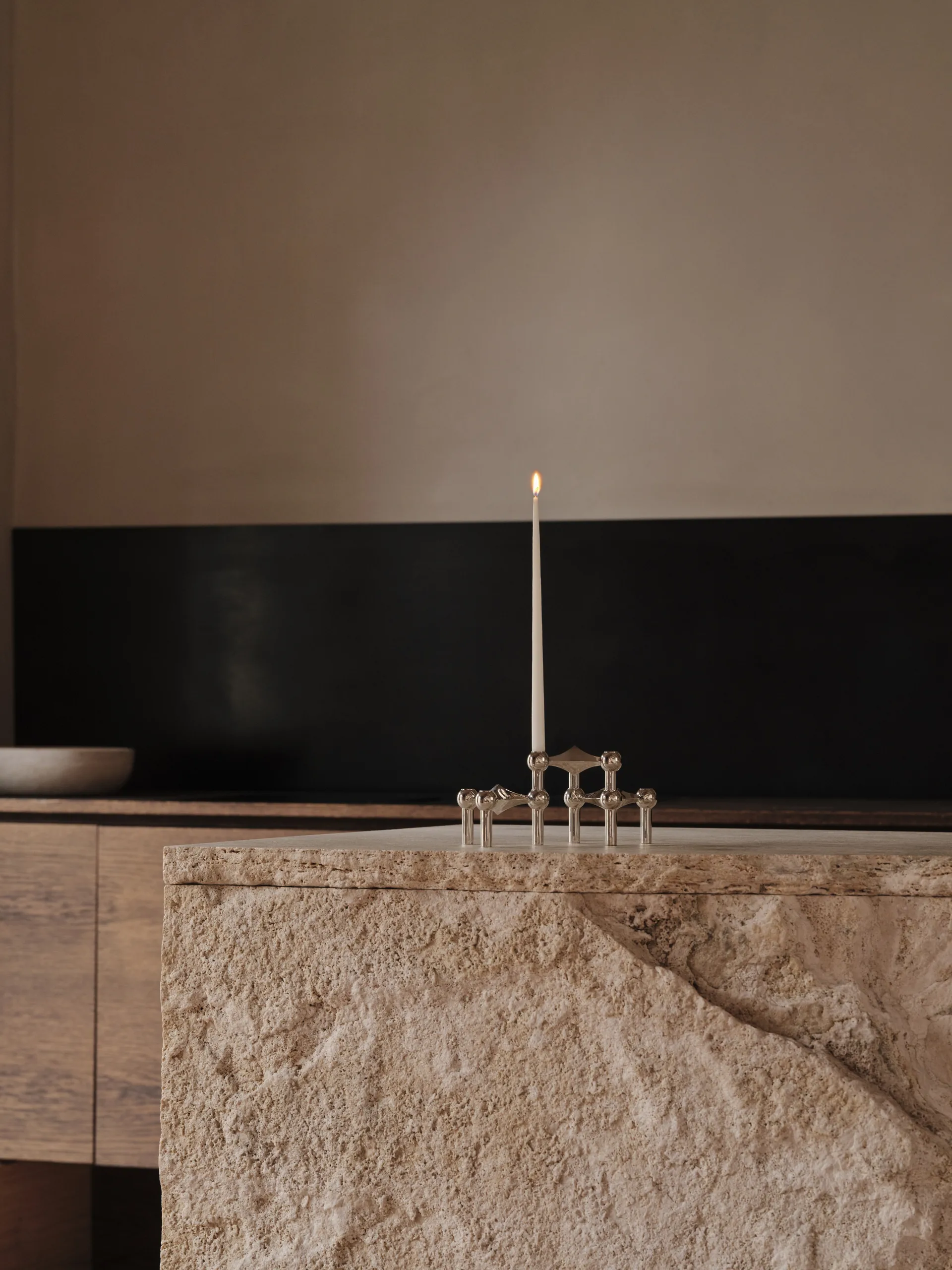 STOFF Nagel βάση κεριού συσκευασία 3 τεμαχίων, χρώμιο STOFF