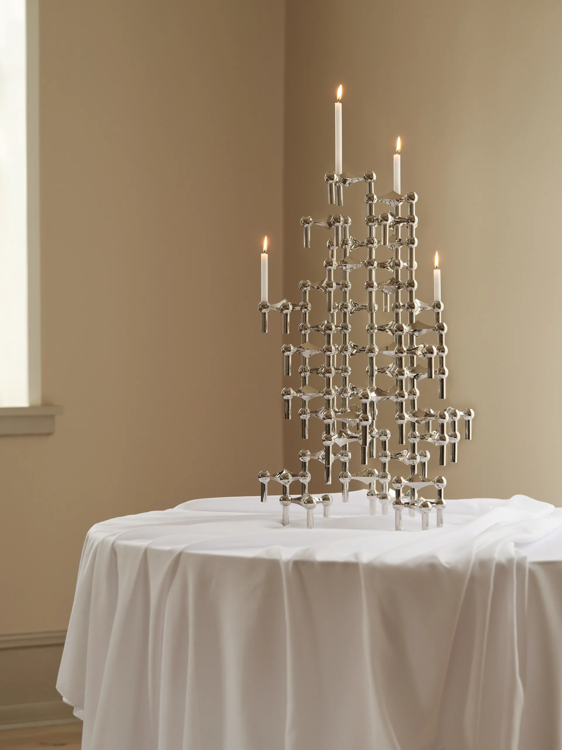 STOFF Nagel βάση κεριού συσκευασία 3 τεμαχίων, χρώμιο STOFF