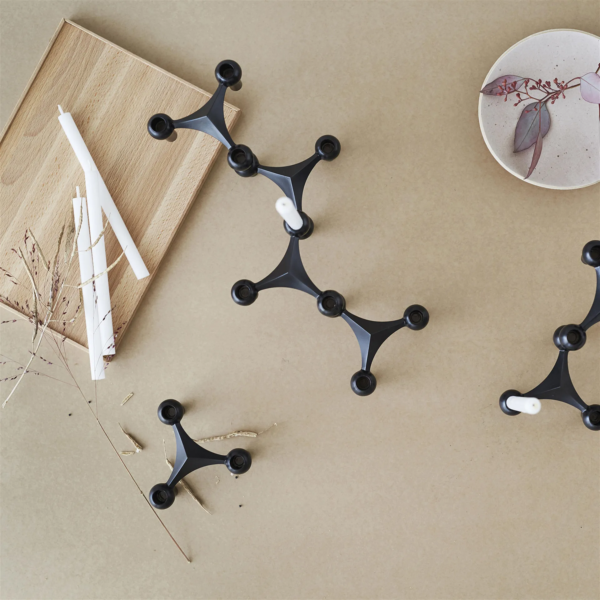 STOFF Nagel βάση κεριού συσκευασία 3 τεμαχίων, μαύρο STOFF